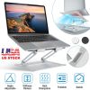 Laptop Stand Aluminum Angle Adjustable Computer Ergonomic Holder Riser Heat Vent Notebook Elevator For 10in-17in MacBook Pro 13 / 15