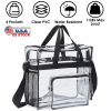 Clear Crossbody Bag Stadium Approved Clear Transparent Shoulder Bag See Through Zip Pouch Tote Bag Handbag with 11LBS Load