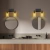 2 Light Wall Sconce Lighting with Clear Glass Shade Bathroom Vanity Lamp Fixture Modern Mounted Light for Porch Mirror Living Room Bedroom Hallway