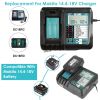 Rapid Charger Replacement Fit for Makita 14.4-18V Battery BL1860 BL1830 BL1850 with
LCD Display USB Port