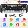 61 Keys Digital Music Electronic Keyboard Electric Piano Musical Instrument Kids Learning Keyboard w/ Microphone For Beginners Kids Girls Boys Adults