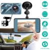 720P Dual Dash Cam Car Camera Recorder Looping Recording Car DVR Driving Vehicle Recorder with Motion Detection Light