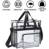 Clear Crossbody Bag Stadium Approved Clear Transparent Shoulder Bag See Through Zip Pouch Tote Bag Handbag with 11LBS Load