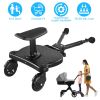 2 In 1 Universal Stroller Board Sit & Stand Buggy Wheeled Board Toddler Stroller Attachment with Detachable Seat for 3-7 Years Old
