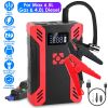 Car Jump Starter with Air Compressor Portable Car Battery Booster with Digital Tire Inflator with 2000mAh Peak Current for 12V Car 6.5L Gas or 4.0L Di