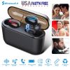 TWS Wireless 5.0 Earbuds In-Ear Stereo Headset Noise Canceling Earphone Headsets w/Mic Magnetic Charging Dock for Driving Working Travelling