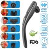 Cordless Handheld Back Massager Deep Tissue Rechargeable Electric Massager w/ 12 Modes 10 Intensity 6 Interchangeable Nodes For Muscle Foot Neck Shoul