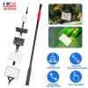 6 In 1 Aquarium Cleaning Tools Fish Tank Cleaner Set with 24.4-37in Handle Gravel Rake Fish Net Algae Scraper Algae Brush Right Angle Sponge Flat Spon