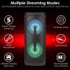 Portable Wireless Party Speaker RGB Colorful Lights DJ PA System with TWS Function FM Radio USB MMC Card Reading Aux In Recording Function Mic Priorit