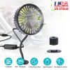 360 º Rotatable Car Cooling Fan USB Vehicle Fan for Backseat Dashboard Window Clip Fan for Car Home with 3 Speeds