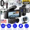 1080P FHD 3 Channel WiFi Dash Cam 170° Wide Angle Triple Car Camera With IR Night G-Sensor Motion Detection Loop Recording App Control Support 128G Ma