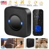 Wireless Doorbells Bells IP55 Waterproof 984ft Cordless Doorbell Chimes 55 Chimes W/1 Plug Receiver for Office Apartment House