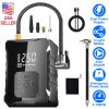 150PSI Cordless Tire Inflator Digital Air Compressor with LED Light Emergency Power Bank for Cars Motorcycles Bicycles Balls