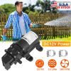 12V Water Pump with 2 Hose Clamps 123PSI Self Priming Sprayer Pump 100W Electric Diaphragm Water Pump 5.5L/Min for RV Camper Marine Boat