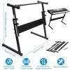 Electronic Piano Keyboard Stand Z-Style Adjustable Height Music Keyboard Stand Rack Iron