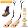 One Pair Boot Stretcher Adjustable Width Shoe Shaper Wooden Boot Widener Expander for Men