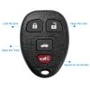 2 Keyless Entry Car Key Remote Key Fob Case Button Pad Replacement for 2009-2012 Chevrolet Malibu KOBGT04A