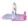 2 In 1 Baby Gym Play Mat Tummy Time Mat Musical Activity Center with 5 Rattle Toys 422 Melodies for 0-12 Months Old Space Dinosaur Unicorn