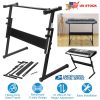 Electronic Piano Keyboard Stand Z-Style Adjustable Height Music Keyboard Stand Rack Iron
