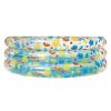 59x21in Inflatable Swimming Pool Blow Up Family Pool For 3 Kids Foldable Swim Ball Pool Center w/ 3 Velvets Water Drain Plug For Indoor Backyard Beach