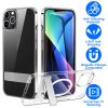 Magnetic Metal Kickstand Clear Case Shockproof Anti Yellowing Phone Cover Compatible with Magsafe Fit for IOS Phone 13 Pro