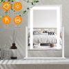 Vanity Mirror with Light 3 Lighting Colors Dimmable Brightness Smart Touch Control 10X Magnifying Mirror 360°Rotation LED Lighted Makeup Mirror for De