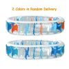 90×60×20” Inflatable Swimming Pool Blow Up Family Pool For Kids Foldable Swim Ball Pool Center w/ Velvet Bottom Water Drain Plug For Indoor Backyard B