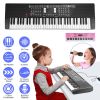 61 Keys Digital Music Keyboard Electric Piano Electronic Musical Instrument Kids Learning Keyboard with Microphone for 3-12 Year Old Kids Girls Boys
