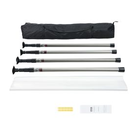 VEVOR Dust Barrier Poles, Carry Bag, 10 Ft Poles with 4 Telescoping Poles, and 32.8x13.12 Ft Plastic Film