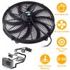16 Inch Electric Radiator Cooling Fan 12V 120W 10 Blades Car w/ Mounting Kit