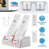 For Wii Remote Controller Charger Dual Charge Dock with Two 2800mAh Rechargeable Batteries