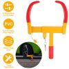 Heavy Duty Wheel Clamp Anti-Theft Adjustable Tire Lock w/3 Keys for Cars Trailer Truck Motorcycles ATV RV Golf Carts