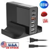 USB Fast Charger 65W 6-Port Fast Charging Station Type-C Wall Charger PD Adapter with 2 Type-C Ports 4 USB-A Ports Fit for IOS Phone 13/ iPad/ Galaxy/