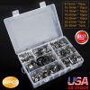 60Pcs Hose Clamp Set Stainless Steel Adjustable Worm Gear Assortment Pipe Tube Hose Clip Kit For Plumbing Automotive Mechanical
