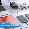 65W Fast Wall Charger 4 Port USB Charging Station PD3.0 QC3.0 Adapter Fit for iPhone 14 13 12 11 Samsung S22 S21 Switch MacBook iPad