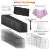 4Tier Cat Playpen Cage Black Iron Indoor Cat House Detachable Kitten House with Storage Shelves Cat Hammock Flexible Installation For 1-4Cats Exercise