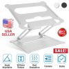 Laptop Stand Aluminum Angle Adjustable Computer Ergonomic Holder Riser Heat Vent Notebook Elevator For 10in-17in MacBook Pro 13 / 15