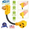 iMounTEK RV Electrical Dogbone Converter 50 AMP Male To 30 AMP Female Adapter Cable 12inch w/ Handle
