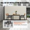 VEVOR Beige Retractable 71''*118'' Awning-Rugged Full Aluminum Rust-Proof; Patio Sunshine Screen; Privacy Divider; Wind Screen. Longer Service Life