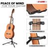 5 Core Guitar Stand Floor Adjustable Heavy Duty Tripod Acoustic Electric Bass Cello Upright Folding Stands w Neck Holder For On Stage Studio - GSH HD