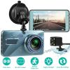 720P Dual Dash Cam Car Camera Recorder Looping Recording Car DVR Driving Vehicle Recorder with Motion Detection Light
