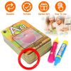 Alphabet Water Coloring Cards with 2 Magic Water Pens Early Reusable Drawing Cards for Kids Alphabet Painting Flashcards for Early Education
