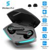 Wireless V5.2 Gaming Earbuds IPX4 Waterproof Touch Control Earphones with Mic 65ms Latency 13mm Driver 25H Play Time TWS Charging Case