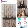 5x7FT Wooden Floor Photo Backdrops Wood Wall Rustic Photography Background for Studio Birthday Party Events Decoration