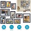 10Pcs Picture Frames Set Wall Desktop Display Photo Frame 4Pcs 5x7in Collage Frames 4Pcs 6x8in Frames 2Pcs 8x10in Gallery Frames Black
