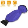 Ice Scraper Glove Car Windshield Snow Scraper Remover Glove Lined of Fleece Winter Ice Scraper Mitt Keep Warm