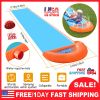 5.5m/18ft Inflatable Single Water Slide Potable Summer Lawn Water Slip Kids Toys Outdoor Water Splash Slip Play