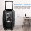 iNOVA Wireless Speaker Portable PA Karaoke System with Wired Microphone 15" Subwoofer Sound System w/ DJ Lights Remote Control