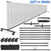 Portable Pickleball Net 22ft Regulation Size Net Pickle Ball Net System with Lockable Wheels Carrying Bag for Driveway Backyard