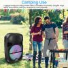 iNOVA Wireless Speaker Portable PA Karaoke System with Wired Microphone 15" Subwoofer Sound System w/ DJ Lights Remote Control
